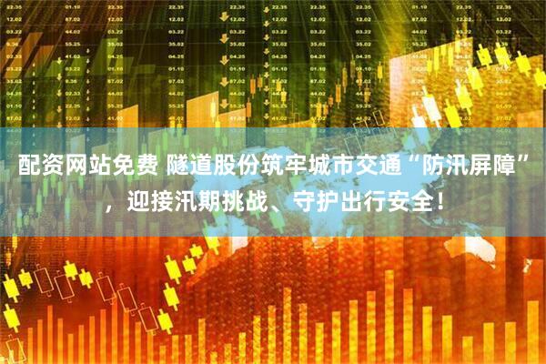 配资网站免费 隧道股份筑牢城市交通“防汛屏障”，迎接汛期挑战、守护出行安全！